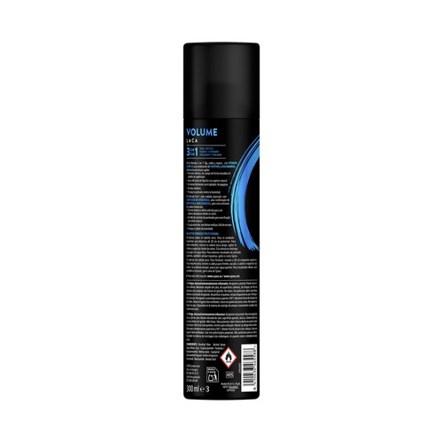 SYOSS Volume lift Laca 3 en 1 (fija-cuida y volumen) con fijación duradera (4/5) 300 ml.