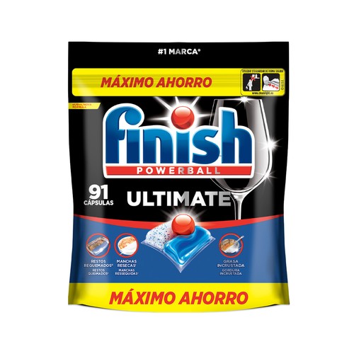 FINISH ULTIMATE Lavavajillas en cápsulas 91 ds 1.3kg