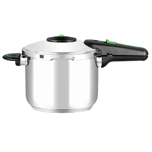 Set de 2 cuerpos de olla exprés y 1 tapa Presto de acero inoxidable, capacidad de 6 y 4 litros MONIX.
