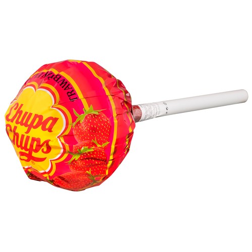 CHUPA CHUPS Caramelo con palo de papel de fresa o cola 20 uds.