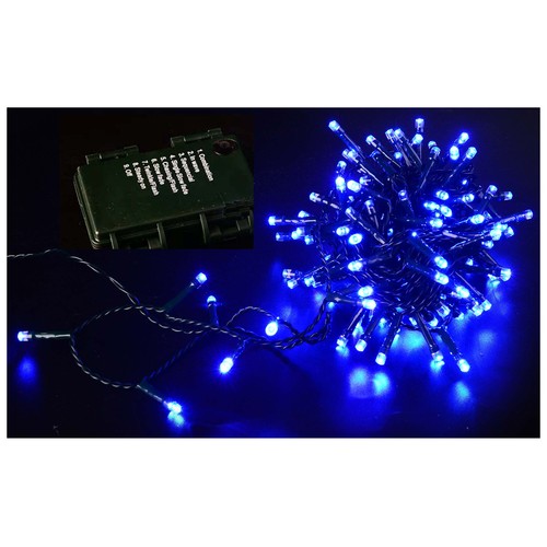 Guirnalda exterior con 200 luces led azul, 8 funciones, ACTUEL..