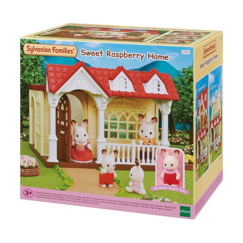 Playset La dulce casita de las frambuesas con 1 figura y accesorio incluido, SYLVANIAN FAMILIES.