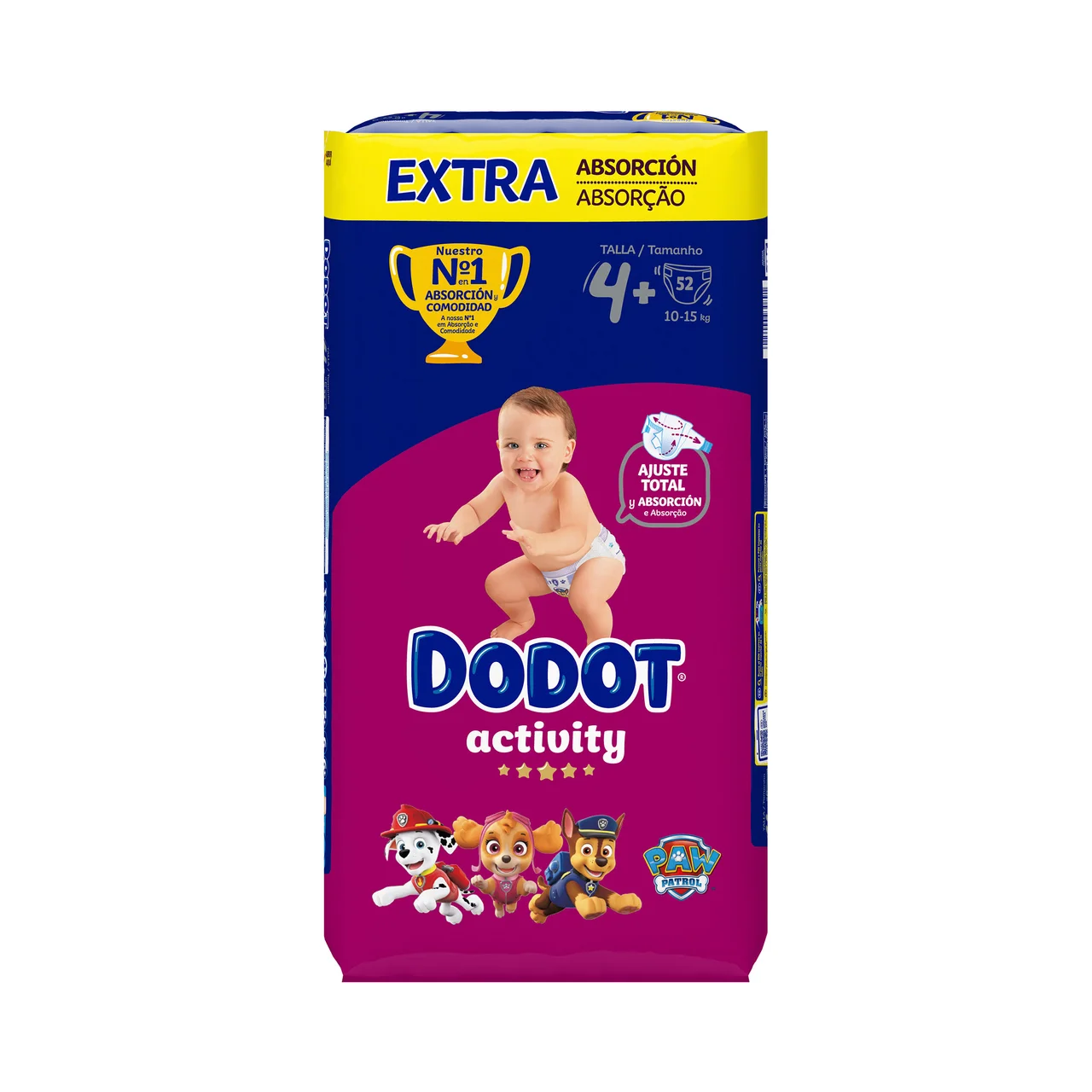Activity Pañales talla 4+ (10-15 kg) 52 uds.