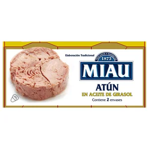 MIAU Atún en aceite de girasol 2X52G