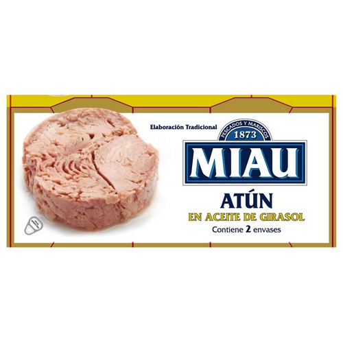 MIAU Atún en aceite de girasol 2X52G