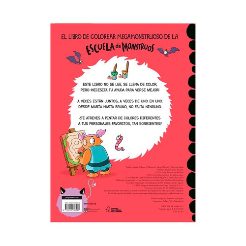 Escuela de monstruo-El libro de colorear. Sally Rippin. MONTENA