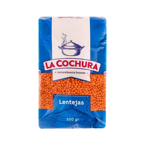 LA COCHURA Lentejas roja paquete de 500 g.