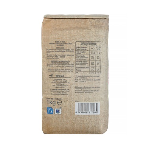 PRODUCTO ALCAMPO Harina integral 1kg