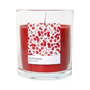 Vela perfumada en vaso, aroma frutos rojos, tamaño L, ACTUEL.