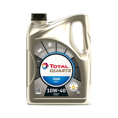 Aceite sintético para motores diésel TOTAL QUARTZ 7000 10W40 5 litros.