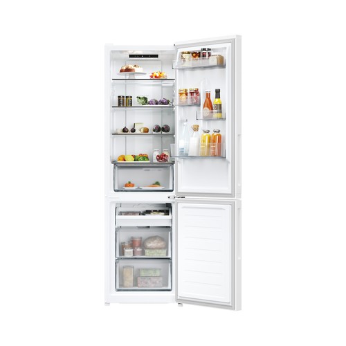 Frigorífico combi 182,5cm CANDY CNCQ2T518EW, NO FROST, clasificación energética: E, H: 182,5cm, A: 54,5cm, F: 60,2cm, capacidad total: 279L.
