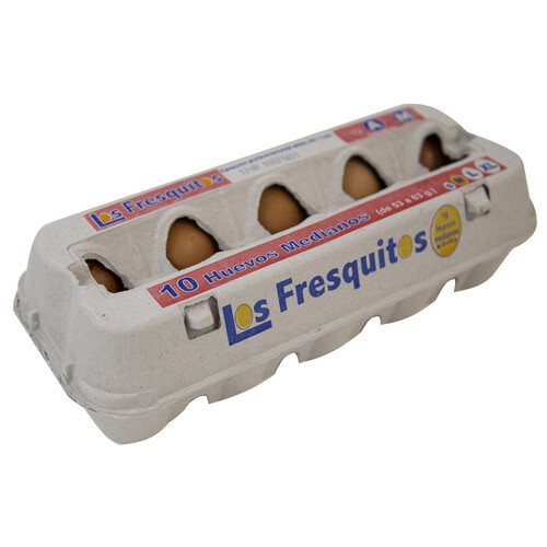 LOS FRESQUITOS Huevos frescos de categoría A y clase M 10 uds.
