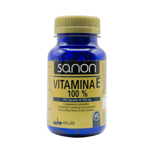 SANON Vitamina E 100% (complemento alimenticio) 100 comprimidos.