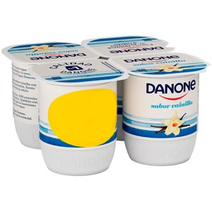 Imagen de DANONE Yogur con sabor a vainilla, elaborado con fermentos naturales 4 x 120 g.
