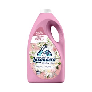 LA ANTIGUA LAVANDERA Detergente líquido aroma a jardín secreto 110 lavados.