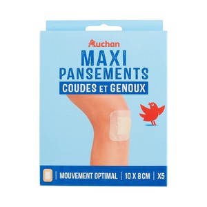 Imagen de PRODUCTO ALCAMPO Apósitos grandes (8 x 10 cm) transpirables, ideales para codos, rodillas y articulaciones 5 uds.