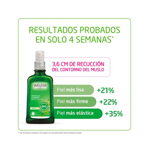 WELEDA Aceite reafirmante y alisante de la piel (accón anticelulítica), con extracto de Abedul 100 ml.