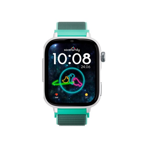 Smartwatch SAVEFAMILY SaveWatch Plus 2, Esfera Blanca, Correa de Tela Ocean"..