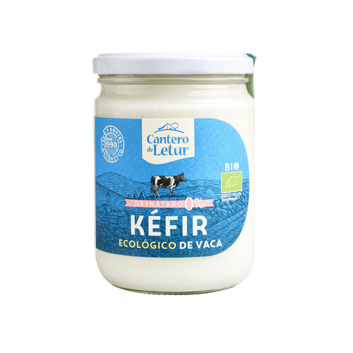 CANTERO DE LETUR Kefir de vaca desnatado ecológico EL CANTERO DE LETUR 420 g.