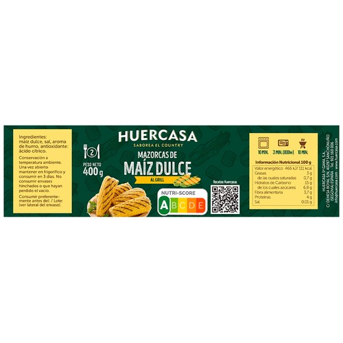 HUERCASA Maíz al grill 400 g.