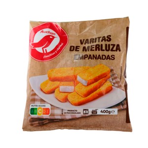 Imagen de AUCHAN Varitas de merluza empanadas 400 g. Producto Alcampo