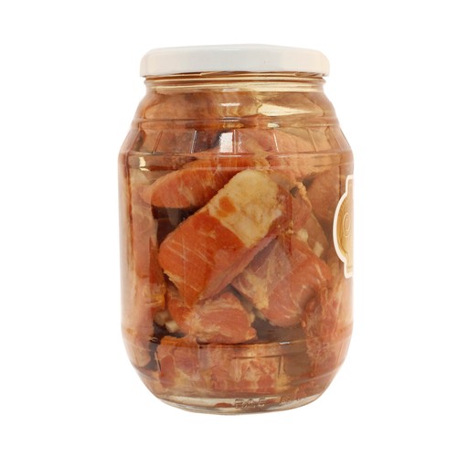 SORAMA Surtido de adobados (costilla, lomo y longaniza) conservados en aceite de girasol SORAMA 475 g.