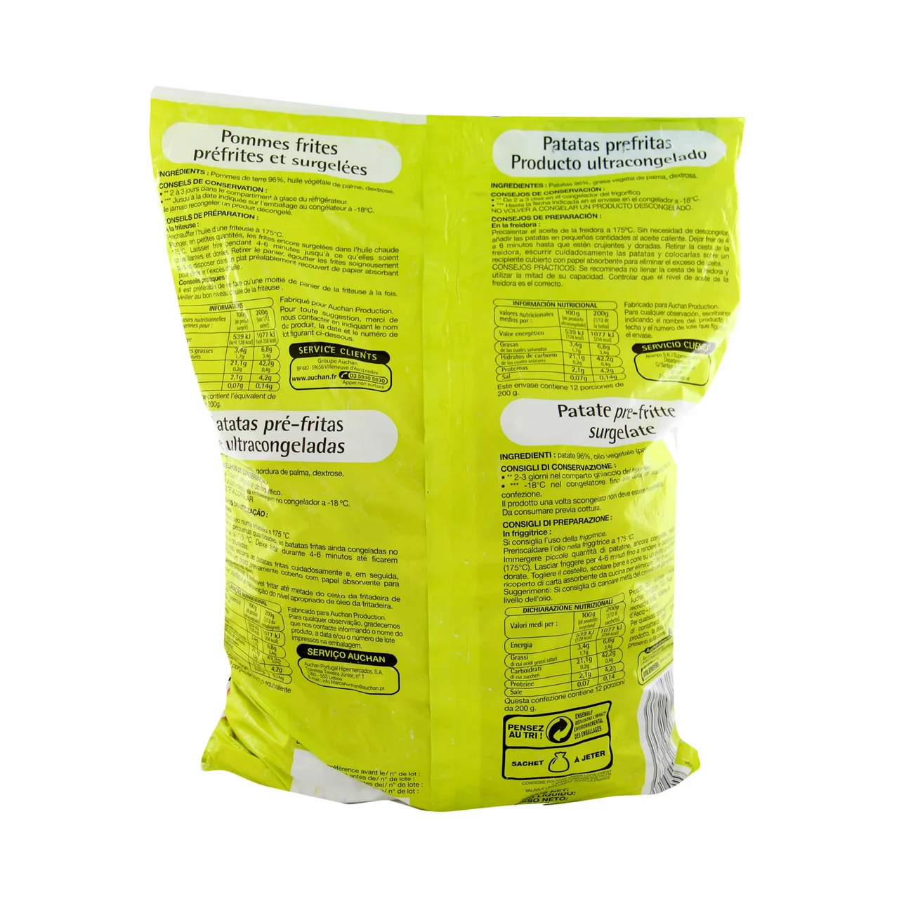 PRODUCTO ECONÓMICO ALCAMPO Patatas prefritas y ultracongeladas PRODUCTO ECONÓMICO ALCAMPO 2.5 kg.
