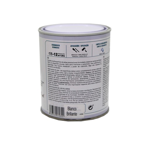 Esmalte brillante blanco, OK, 750ml.