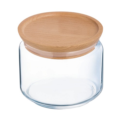 Tarro de vidrio con tapa de madera, 0,5 litros LUMINARC