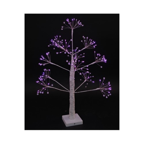 Abeto Luminoso de Mesa 60cm Rosa, a pilas, decoración de Navidad, ACTUEL