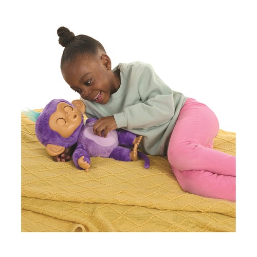 Figura Fingerlings cuida y mima, mono interactivo, BIZAK