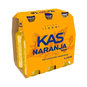 KAS Refresco de naranja pack 6 botellas de 200 ml.