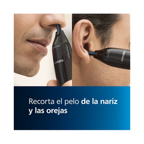 Recortador de nariz y orejas PHILIPS NT1650/16, sistema de protección, resistente al agua..