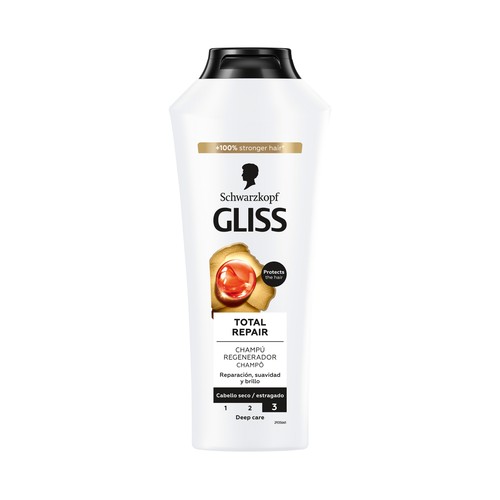 GLISS Champú reparador para cabellos secos GLISS Total repair de Schwarzkopf 370 ml.