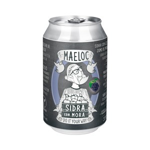 Imagen de MAELOC Cider de manzana con mora lata de 33 cl.