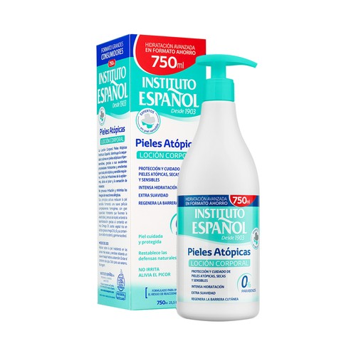 INSTITUTO ESPAÑOL Loción corporal hidratante y extra suave, especial pieles atópicas INSTITUTO ESPAÑOL 750 ml.