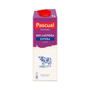 Leche de vaca entera sin lactosa 1 l.