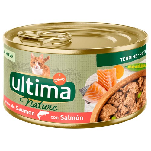 ULTIMA Latitas de comida para gato con salmón 85 g.