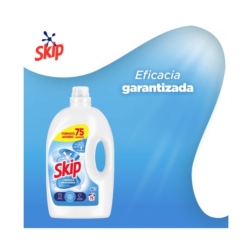 SKIP Active clean  Detergente líquido para una limpieza profunda 75 ds.
