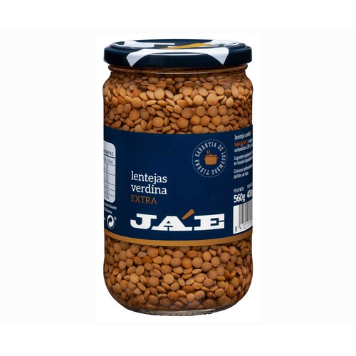 JAE Lenteja cocida selección frasco de 400 gr.