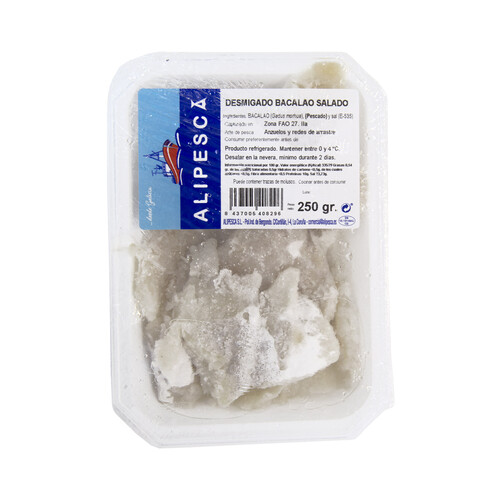 ALIPESCA Bacalao salado y desmigado ALIPESCA 250 g.
