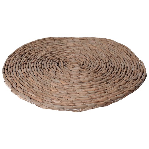 Salvamantel marrón trenzado, redondo e individual, 38cm., HOME DECO FACTORY.