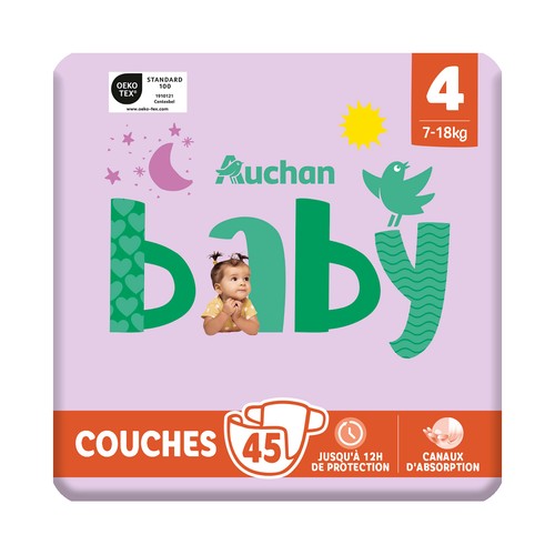 PRODUCTO ALCAMPO Baby Pañales talla 4 (7-18 kg) 45 uds.
