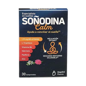 SOÑODINA Calm Melatonina y L-Triptófano que ayudan a conciliar el sueño 30 uds.