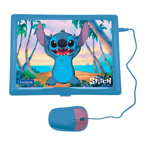 Ordenador bilingue portátil educativo de Stitch, +124 actividades, DISNEY LEXIBOOK.