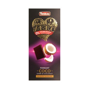 Imagen de TORRAS Chocolate negro sin azucares añadidos, negro, coco 125 g.