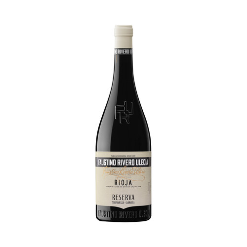 FAUSTINO RIVERO ULECIA Vino tinto reserva con D.O. Ca. Rioja botella 75 cl.