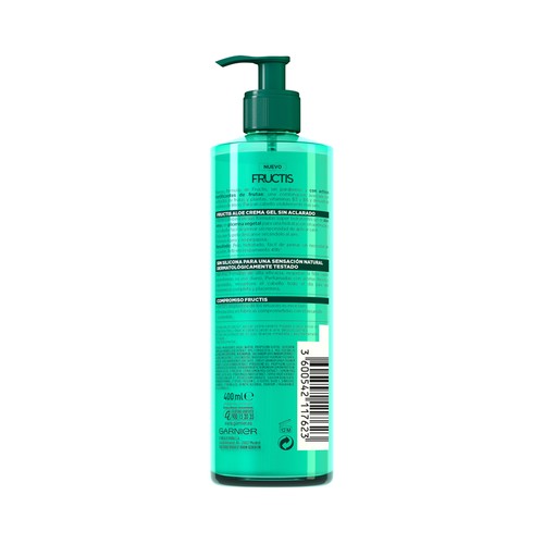 FRUCTIS Hydrabomb de Garnier Crema en gel sin aclarado, secado al aire, para cabellos normales largos 400 ml.