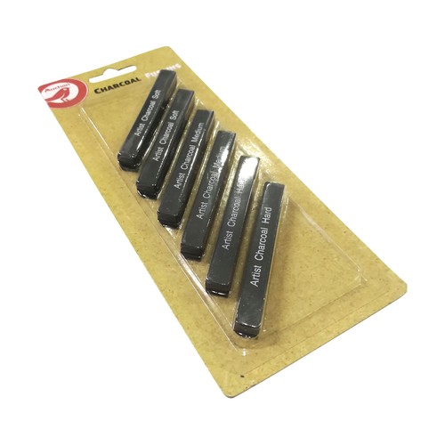 Pack de 6 carboncillos para dibujo artístico, PRODUCTO ALCAMPO.