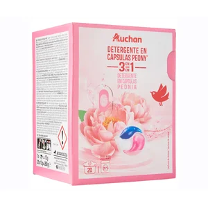 PRODUCTO ALCAMPO Detergente en cápsulas para máquina 3 en 1 Floral 20 ds.